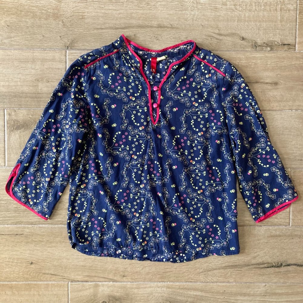 H&M Mandarin-Collar Patterned Shirt